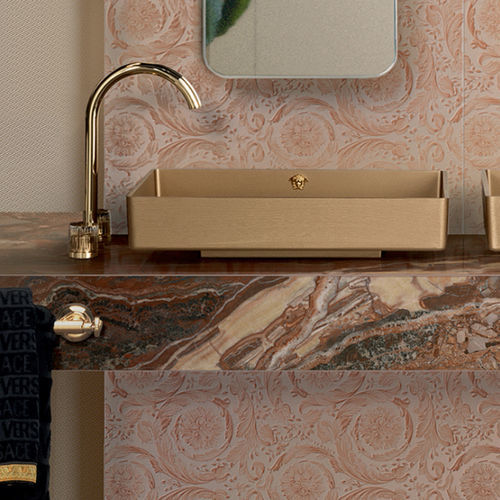 Двухрычажный смеситель для умывальника - PF60011331 - Versace Ceramics - настольный / из металла / из стекла