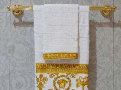 Вешалка для полотенец 1 держатель - G6810048 - Versace Ceramics - настенная / из металла / черная