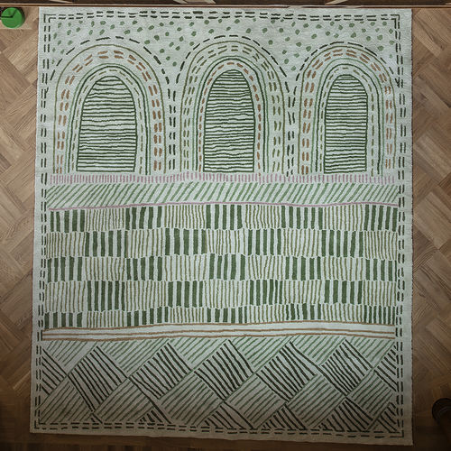 Современный ковер - BIBLIOTEKET  - Asplund - с рисунком / из новозеландской шерсти / из tencel®