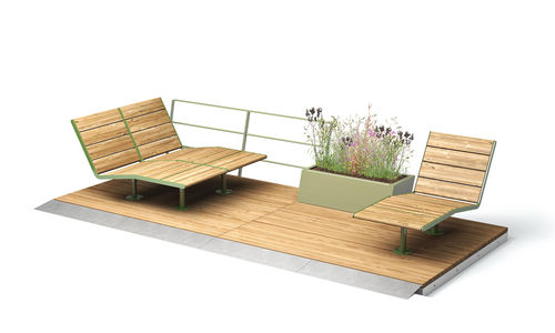 Парклет со встроенной кадкой для садовых растений - Parklet 2.0 - Vestre - мобильный / модульный