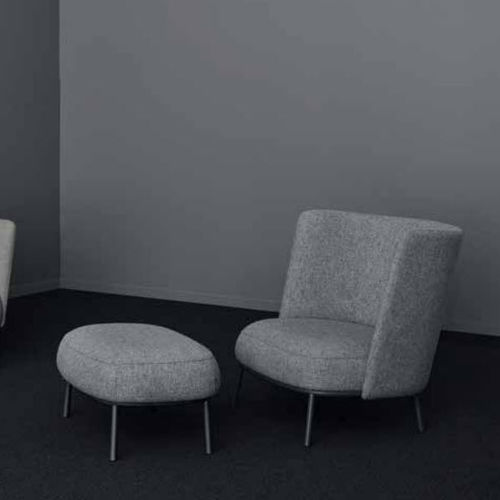 Современное кресло для посетителей - SHIFT - OFFECCT - из ткани / с опорой для ступней / серое