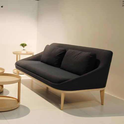 Современный диван - EZY - OFFECCT - из ткани / из кожи / черный