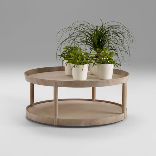 Современный журнальный столик - ARCHIPELAGO - OFFECCT - из дуба / круглый / для общественных учреждений