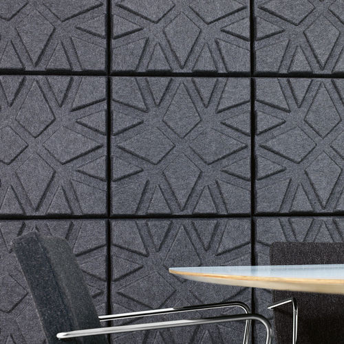 Настенная акустическая панель - SOUNDWAVE® GEO - OFFECCT - из фетра / квадратная / цветная