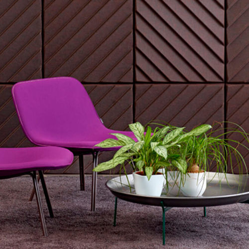 Настенная акустическая панель - SOUNDWAVE® STRIPES - OFFECCT - из полиэфирного волокна / квадратная / цветная