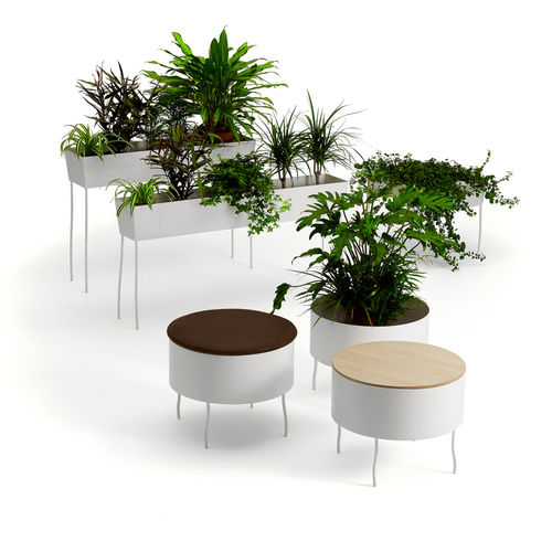 Садовый горшок из металла - GREEN PEDESTALS - OFFECCT - круглый