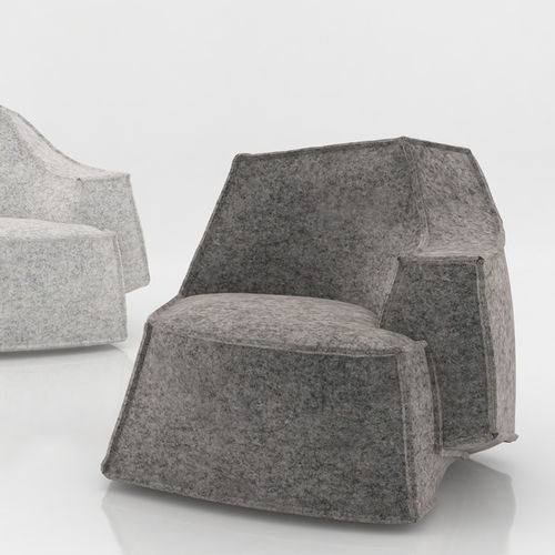 Современное низкое кресло - AIRBERG - OFFECCT - из ткани / серое / Jean-Marie Massaud