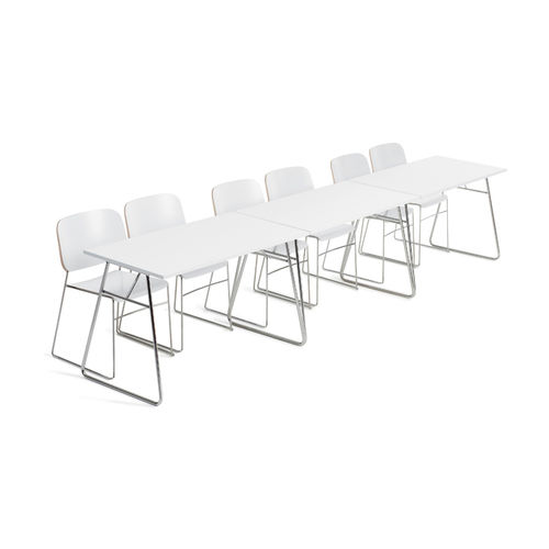Современный стол для конференций - LITE - OFFECCT - из ламината / из хромированного металла / прямоугольный