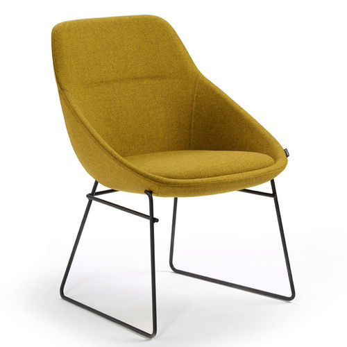 Современное кресло для офиса - EZY  - OFFECCT - из кожи / из ткани / из лакированного металла