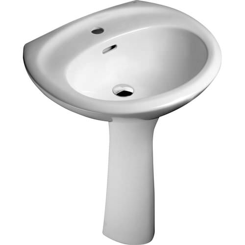 Раковина на ножке - VSP-P10W  - Pfister - из фарфора / овальная / современная