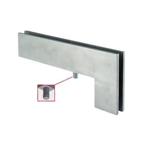 Стеклянный захват из стали - FLAT - Trivel - из нержавеющей стали / из стекла / для двери