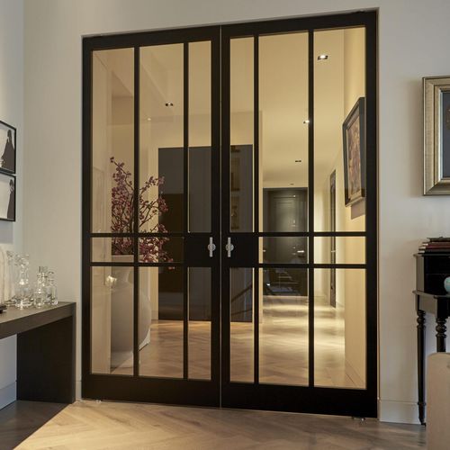 Дверь для интерьера - TRANSPARENCY : DESIGN LACQUER LE CADRE - Bod'or KTM - из дерева / раздвижная / поворотная
