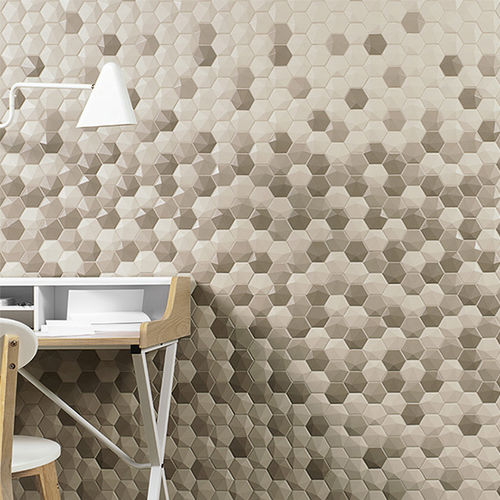 Мозаика из керамогранита - 3D HEX - NATUCER - 3D / сатинированная / для интерьера