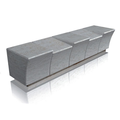 Современная общественная скамейка - piano - Arredo di Pietra srl - из травертина / без спинки / без подлокотников