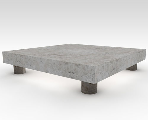Современная общественная скамейка - basic rOund - Arredo di Pietra srl - из травертина / без спинки / без подлокотников