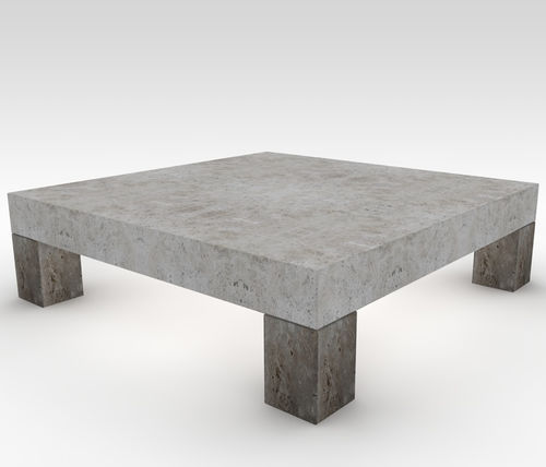Современная общественная скамейка - basic sQuare - Arredo di Pietra srl - из травертина / без спинки / без подлокотников