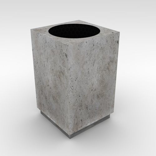 Общественный мусорный контейнер - basic  - Arredo di Pietra srl - из травертина / высокое сопротивление / устойчивый к УФ-лучам