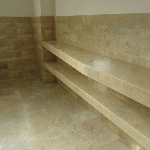Настенный стеллаж - Arredo di Pietra srl - современный / из травертина / для гостиницы