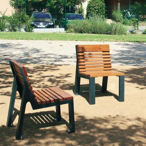 Современное городское кресло - NUANCE - univers & cité | mobilier urbain - из дерева / из стали / для общественных мест
