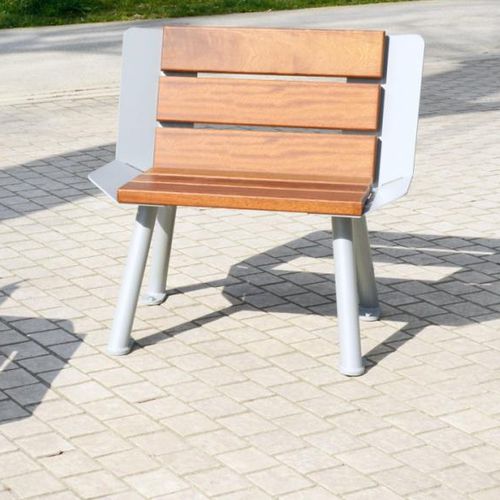 Современное городское кресло - ORIA - univers & cité | mobilier urbain - из дерева / из стали / для общественных мест