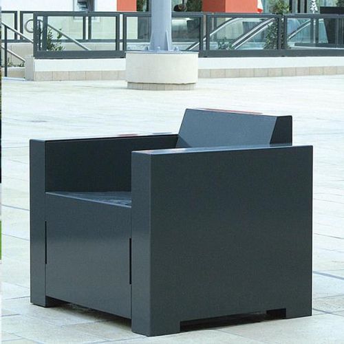 Современное городское кресло - MANOA - univers & cité | mobilier urbain - из стали / из стали / для общественных мест