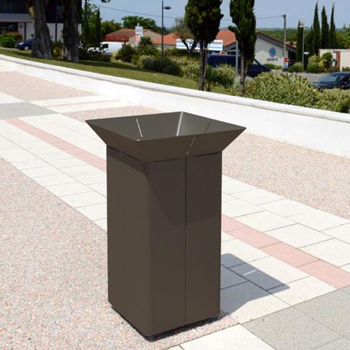 Общественный мусорный контейнер - ORIA - univers & cité | mobilier urbain - из стали / защита от террористических актов / без крышки