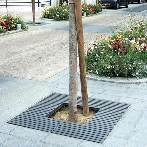 Прямоугольная решетка для деревьев - SYNERGIE  - univers & cité | mobilier urbain - круглая / квадратная / из стали