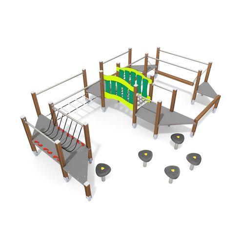 Полоса препятствий для игровой площадки - 8914 - BUGLO Sp.zo.o. - с платформой / песочница / пошаговая