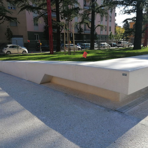 Современная общественная скамейка - DUCALE - VASART URBAN DESIGN - из высокопрочного бетона / без спинки / без подлокотников