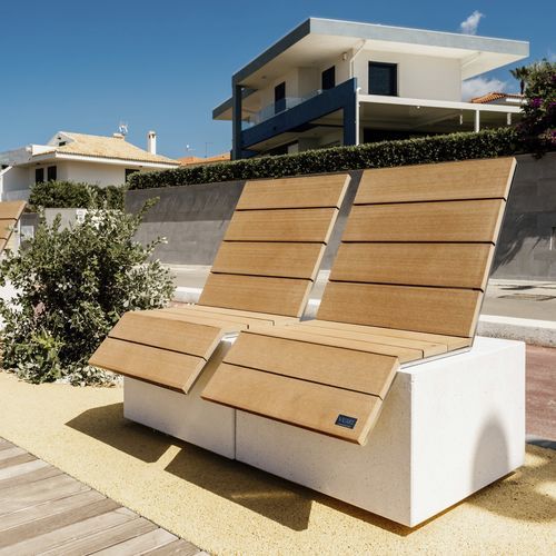 Современное городское кресло - RELAX  - VASART URBAN DESIGN - из композита / из полированной нержавеющей стали / FSC-сертифицированное