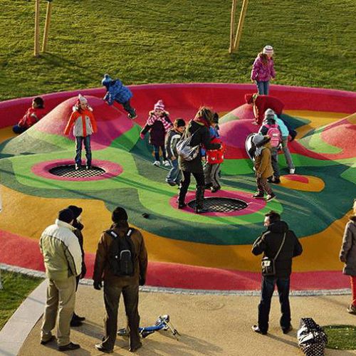 Батут для игровой площадки - LOOP XL - Eurotramp Trampoline Kurt Hack GmbH - круглый / для наружного применения