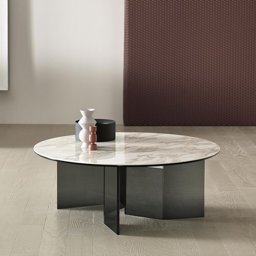 Современный журнальный столик - METROPOLIS - TONELLI Design - из стекла / из бронзы / из мрамора