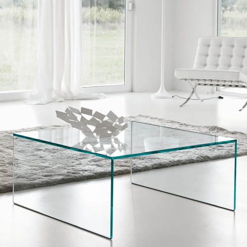 Современный журнальный столик - EDEN - TONELLI Design - из стекла / прямоугольный / квадратный