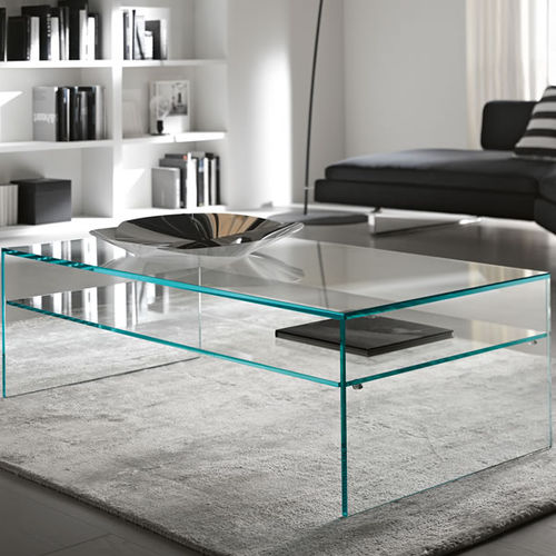 Современный журнальный столик - FRATINA 2 - TONELLI Design - из матового стекла / прямоугольный / для бытового использования