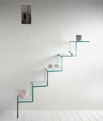 Настенный стеллаж - SCALA DEL CIELO - TONELLI Design - уникальный дизайн / из стекла