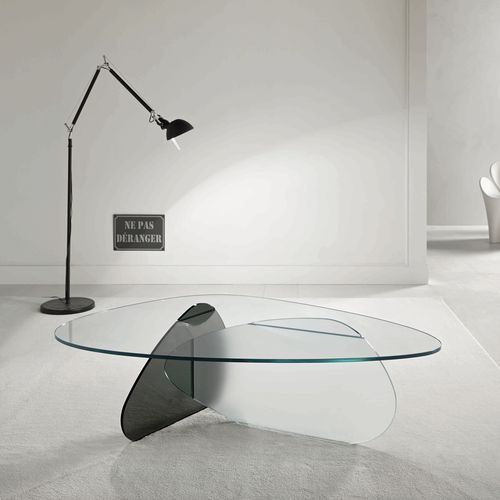 Современный журнальный столик - KAT - TONELLI Design - из стекла / треугольный / для бытового использования