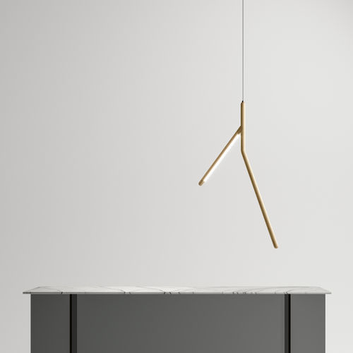 Подвесная лампа - Noum - TONELLI Design - из дерева / дизайнерская / проводная