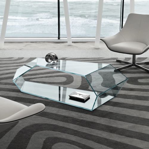 Современный журнальный столик - DEKON 2 - TONELLI Design - из стекла / для бытового использования / для интерьера