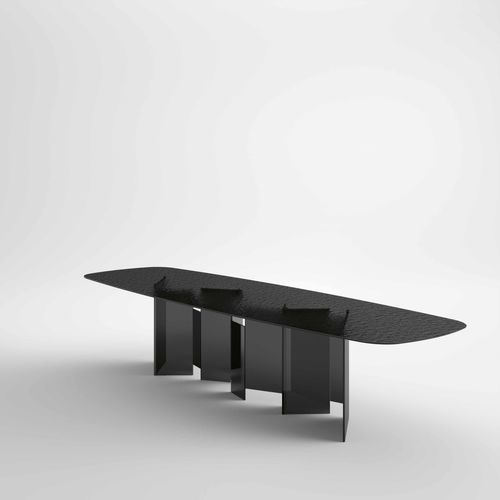 Современный стол - Metropolis - TONELLI Design - из бронзы / из керамики / из мрамора