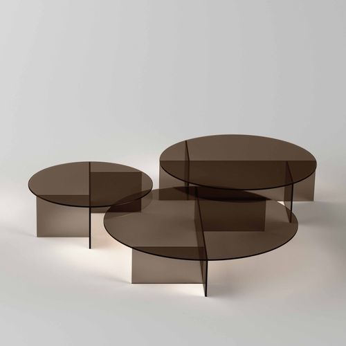 Современный журнальный столик - SESTANTE - TONELLI Design - из стекла / со стеклянным основанием / прямоугольный