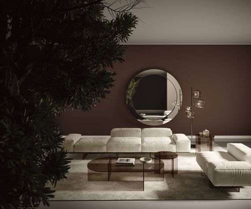 Модульный диван - SOFT GLASS - TONELLI Design - угловой / уникальный дизайн / из ткани