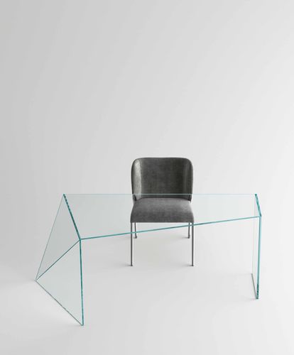 Современный рабочий стол - PENROSE - TONELLI Design - из стекла / прямой / прозрачный