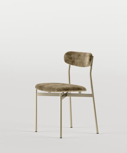 Современный cтул - MIT - TONELLI Design - для интерьера / из ткани / с основанием из хромированного металла