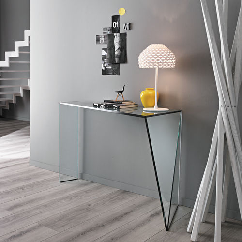 Современный стол-консоль - PENROSE - TONELLI Design - из стекла / прямоугольный / для бытового использования