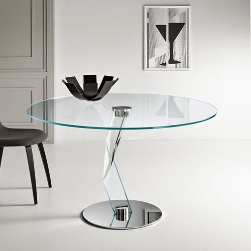Современный обеденный стол - BAKKARAT ALTO - TONELLI Design - из стекла / из кристалла / из металла