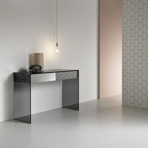 Современный стол-консоль - GOTHAM - TONELLI Design - из дерева / из стекла / прямоугольный