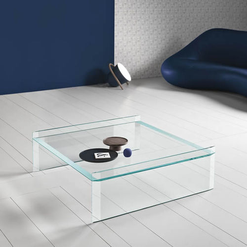 Современный журнальный столик - QUILLER - TONELLI Design - из стекла / прямоугольный / квадратный