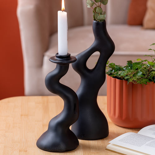Подсвечник из полимера - Organic Swirl - KARLSSON CLOCKS