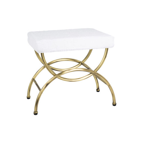 Современный табурет - FS01-6135 - Cristal&Bronze - из ткани / с основанием из латуни / обитый