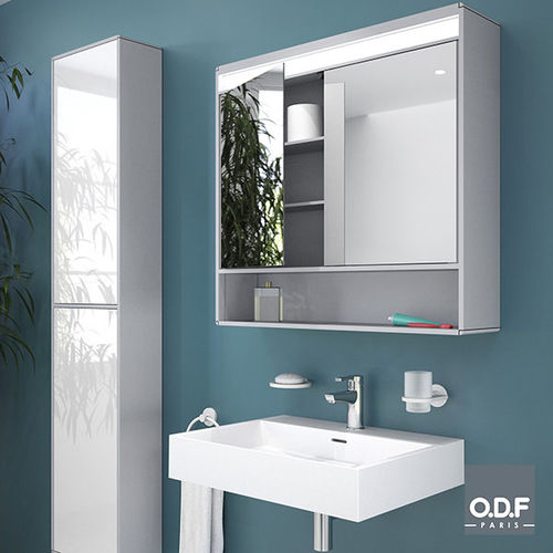 Современный шкаф для ванной комнаты с зеркалом - 8563-11 - ODF Paris - для бытового использования / для профессионального использования / из стекла